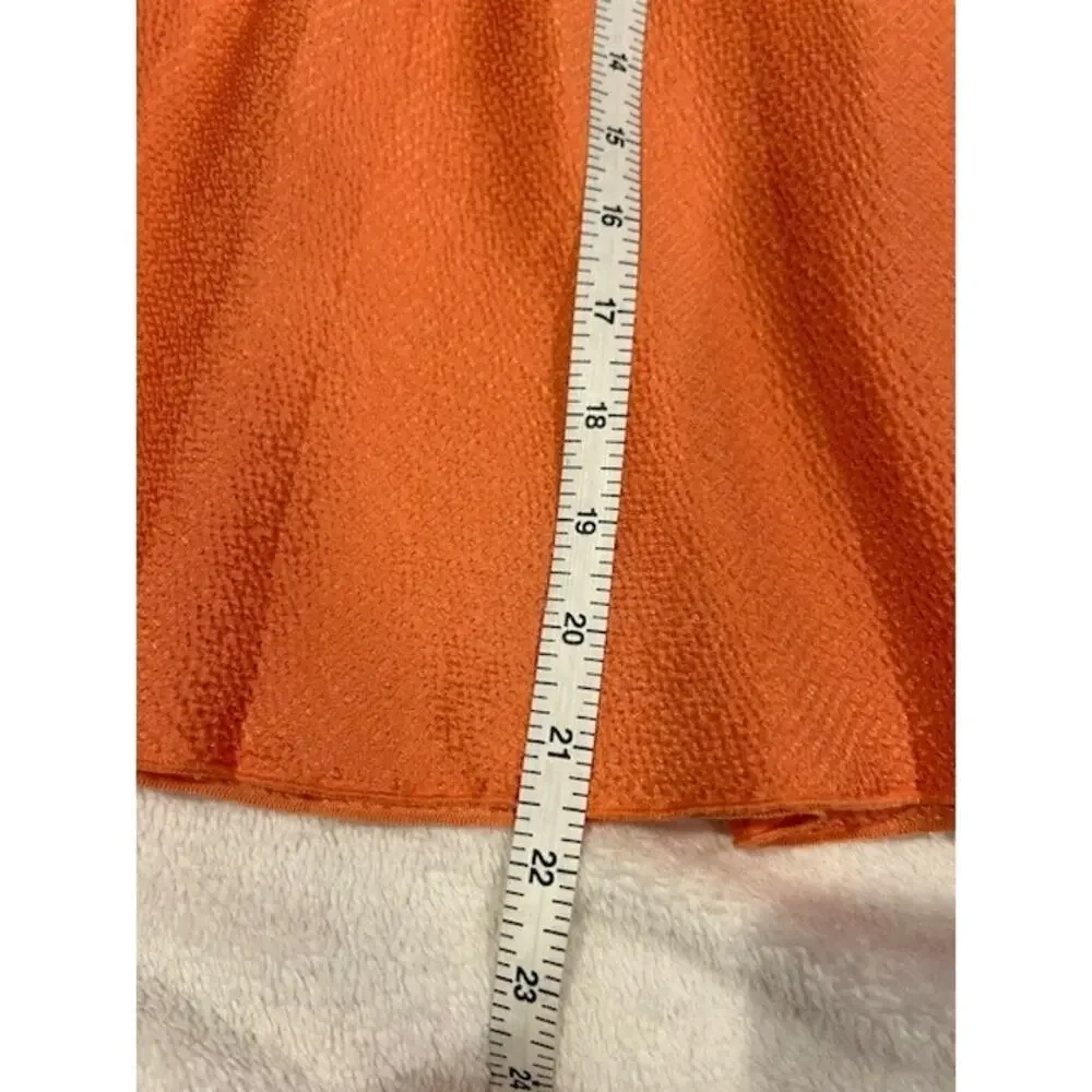 M Missoni Orange Peach Texture 100% Silk Tier Flowy Skirt Women IT 40 US Size 4